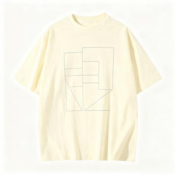 Premium Men's Lightweight Oversize T-Shirt with Minimalist Line Art Print – Casual Daily Essential