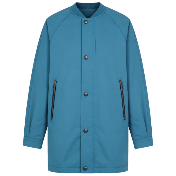 Teal Zip-Pocket Coat