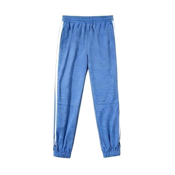 Autumn Hot-seller Men's Euro-American 320g Cotton Polyester Pants - Royal Blue Side Stripe Loose Casual Sports Trousers