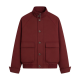 Burgundy High Collar Jacket