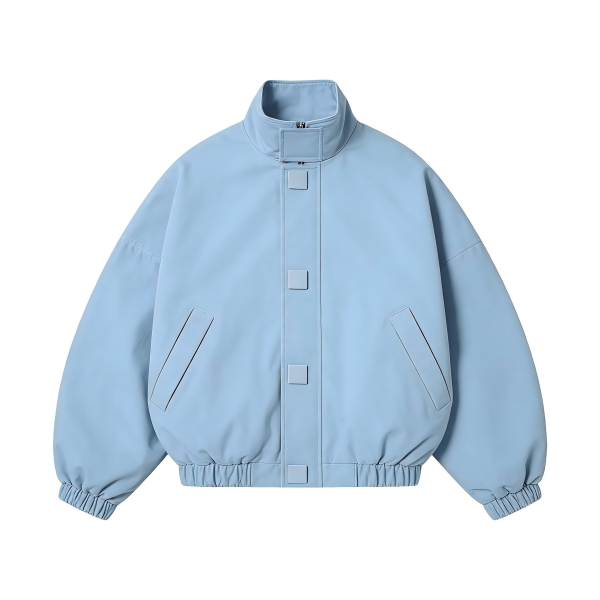 Sky Blue High Collar Jacket